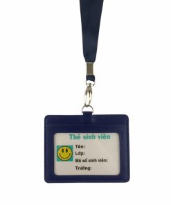 Dây đeo thẻ lụa 1.5cm đầu móc xoay