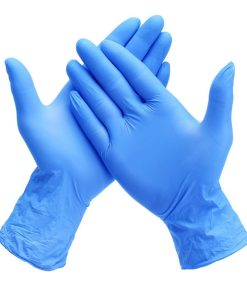 Găng tay nitrile không bột màu xanh