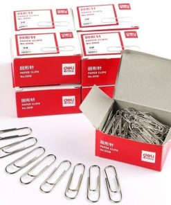 Ghim vòng Deli màu bạc Paper Clips 29mm