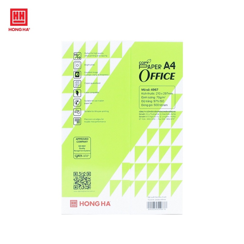 Giấy Copy Paper Hồng Hà A4 70gsm 4967