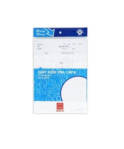 Giấy kiểm tra cấp 2 Hồng Hà 4933