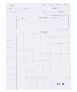 Giấy Kiểm Tra Thiên Long 4 Ô Ly GKT09