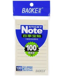 Giấy nhớ 3x5 có dòng kẻ 4 Màu Pastel Baoke