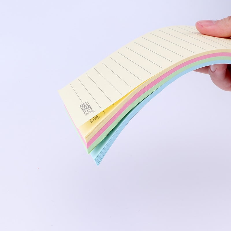 Giấy nhớ 3x5 có dòng kẻ 4 Màu Pastel Baoke
