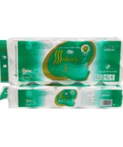 Giấy vệ sinh Hà Nội xanh 3 lớp không lõi