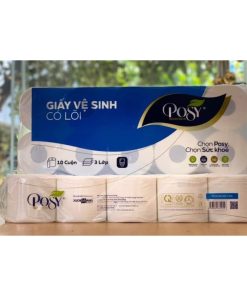 Giấy vệ sinh Posy 10 cuộn 3 lớp có lõi
