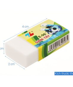 Tẩy gôm Thiên Long E-06 màu trắng