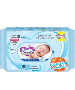 Khăn ướt Bobby 80 miếng không mùi