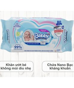 Khăn ướt Bobby 80 miếng không mùi