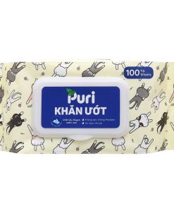 Khăn ướt Puri không mùi 100 tờ