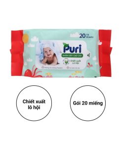 Khăn ướt Puri không mùi 20 tờ