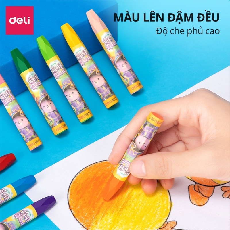 Màu sáp dầu Deli 24 màu 6963