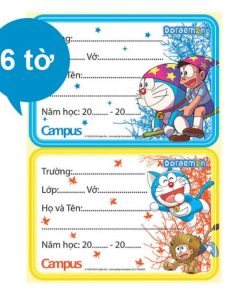 Nhãn Vở Doraemon Campus NT-DOR12