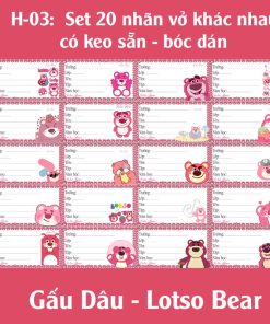 Nhãn dán Gấu Dâu Lotso Bear