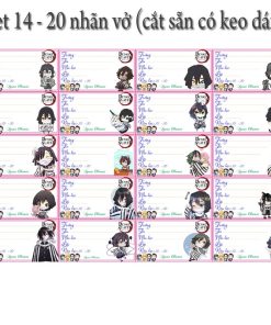 Nhãn vở Kimetsu No Yaiba