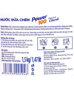 Nước Rửa Chén Power 100 1.5 Kg /1,47 lít