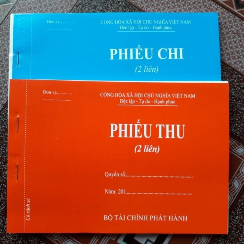 Phiếu thu - chi 2 liên
