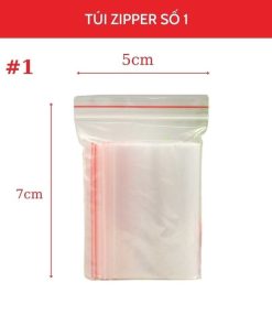 Túi zip số 1 kích cỡ 5cm x7cm