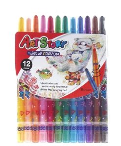 Vỉ Màu Sáp Vặn 12 Màu Art Story TP-1200